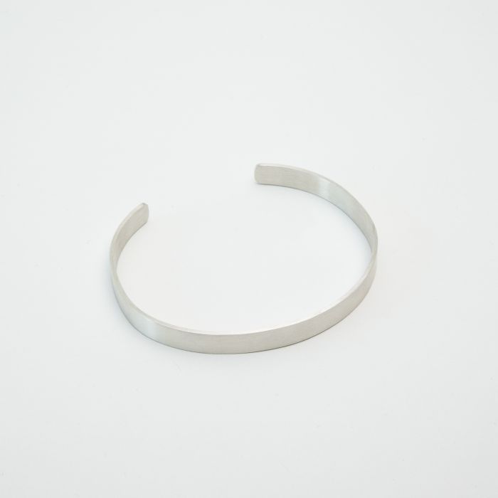 Atelier De Famille Jonc Homme Mat Ouvert Argent Massif