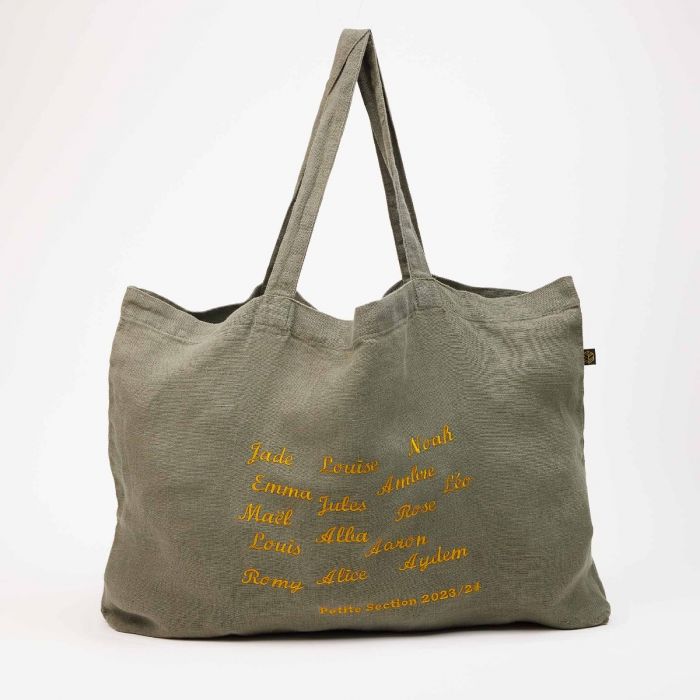 atelier de famille Sac cabas Maîtresse multi prénoms atelier de famille Sac cabas Maîtresse multi prénoms