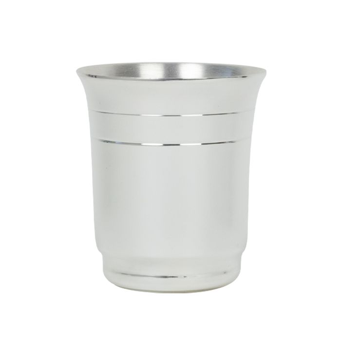 Atelier De Famille Timbale De Baptême 2 Liserets Métal Argenté