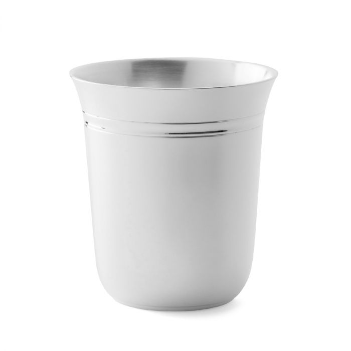 Atelier De Famille Timbale De Baptême 2 Liserets Métal Argenté