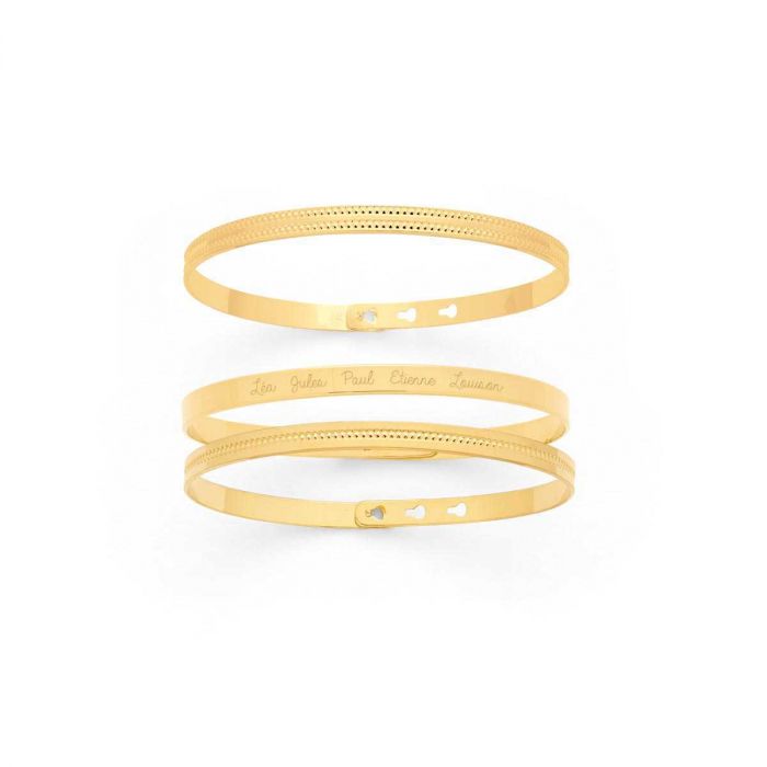 atelier de famille Trio de joncs ruban fins et perles atelier de famille Trio de joncs ruban fins et perles