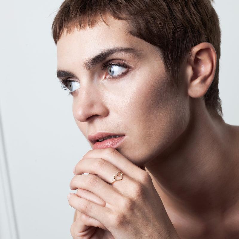 Atelier Paulin Bague Cœur - Or Jaune 750/1000