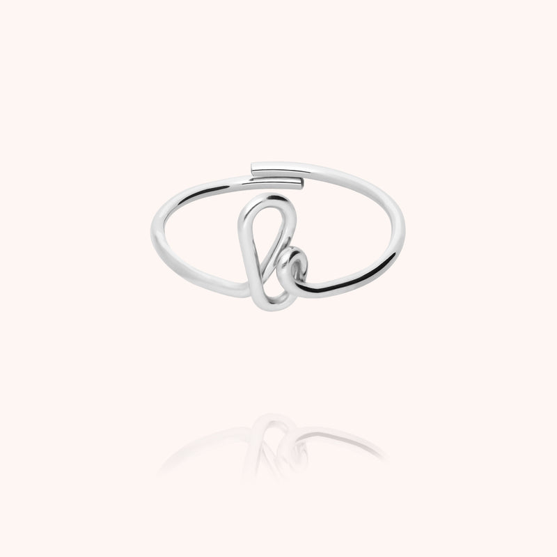 Atelier Paulin Bague Originale Initiale - Argent