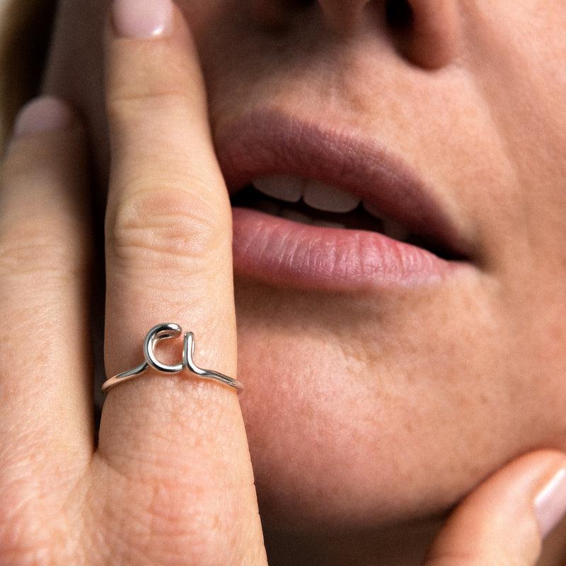 Atelier Paulin Bague Originale Initiale - Argent