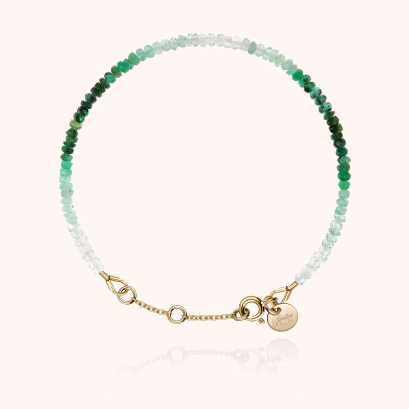atelier paulin Bracelet Chaîne Nonza - émeraude
