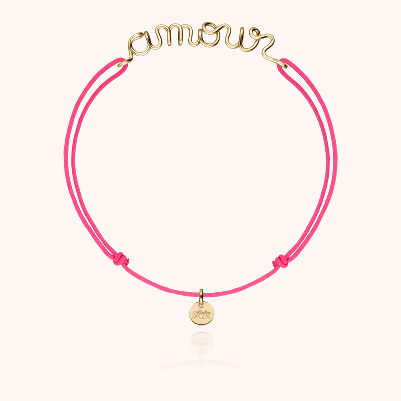 atelier paulin Bracelet Cordon Fluo Personnalisé