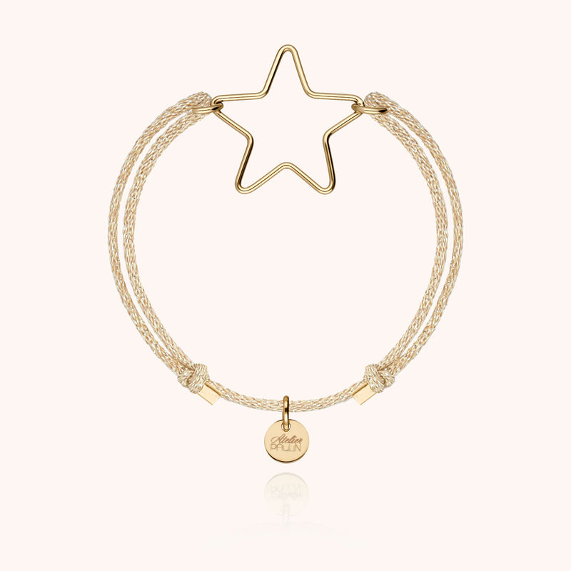 atelier paulin Bracelet Cordon Lurex Mini Star