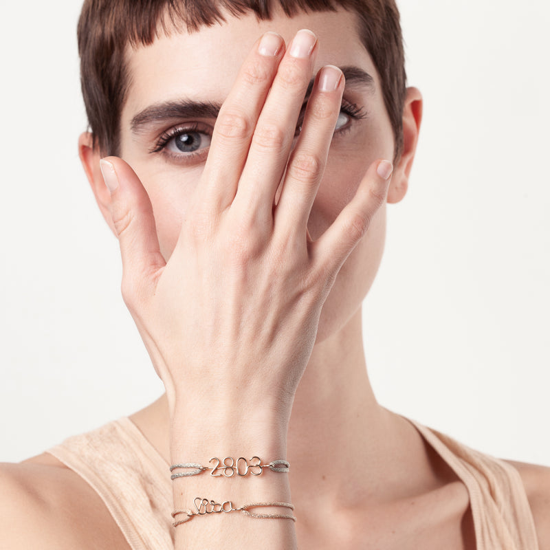Atelier Paulin Bracelet Cordon Lurex Personnalisé