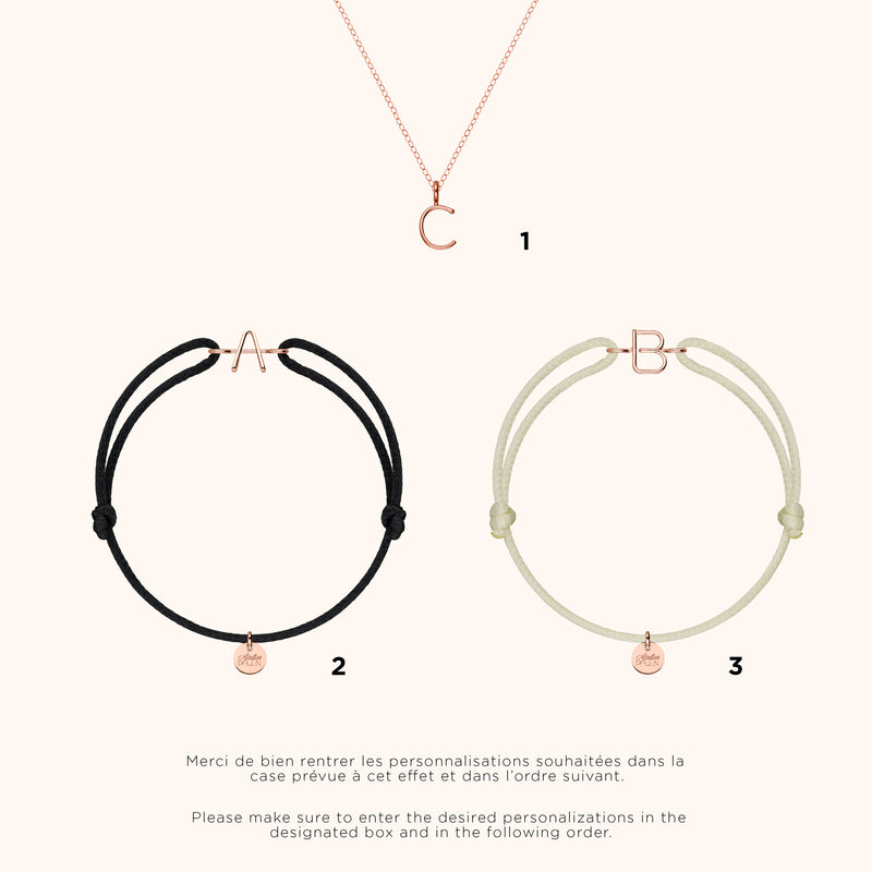 Atelier Paulin Coffret L'Initiale - Or Rose 750/1000