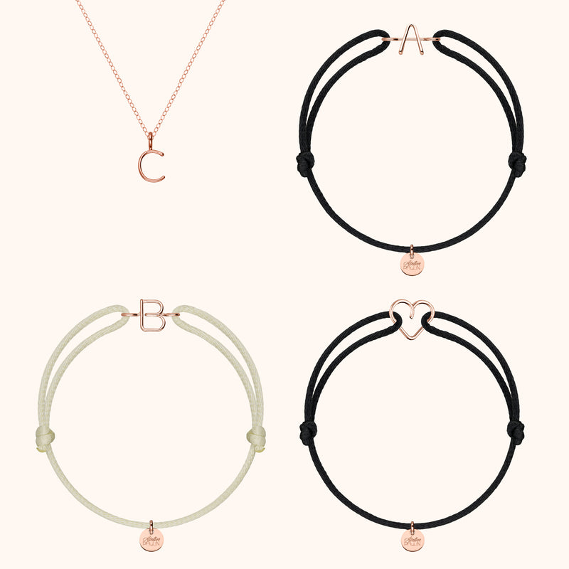 atelier paulin Coffret L'Initiale - or rose 750/1000