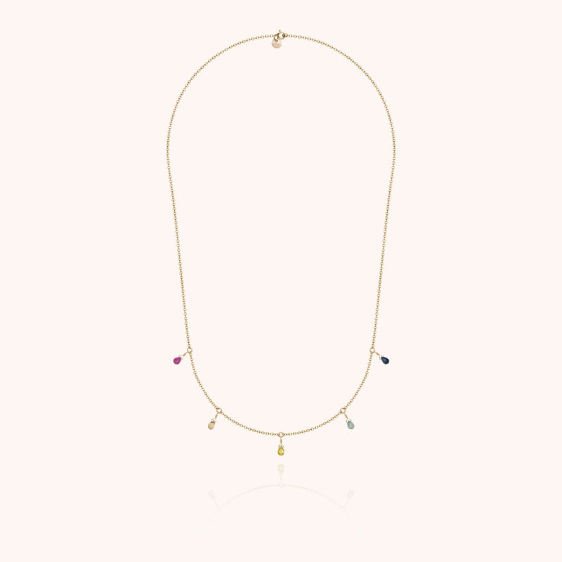 Atelier Paulin Collier Luna - Saphir Rainbow
