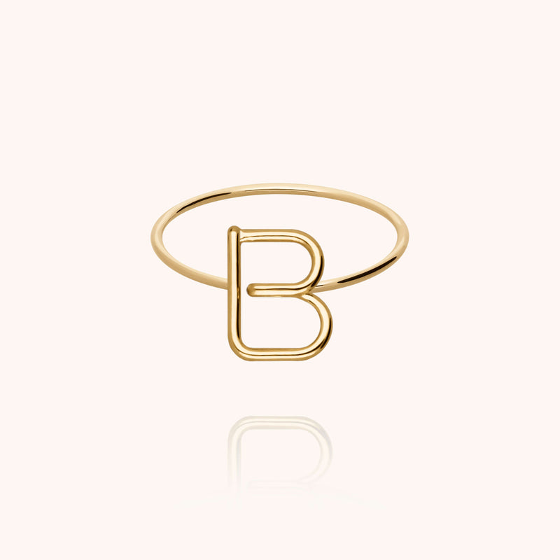 Atelier Paulin Bague Capitale Initiale - Or Jaune 750/1000