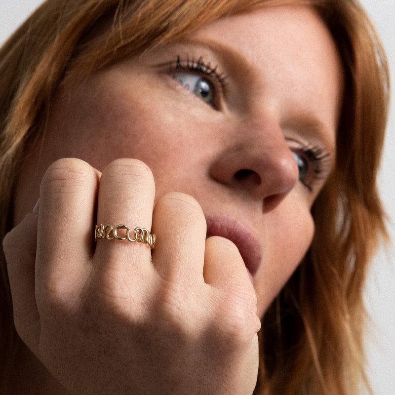 Atelier Paulin Bague Originale Maman - Or Jaune Laminé