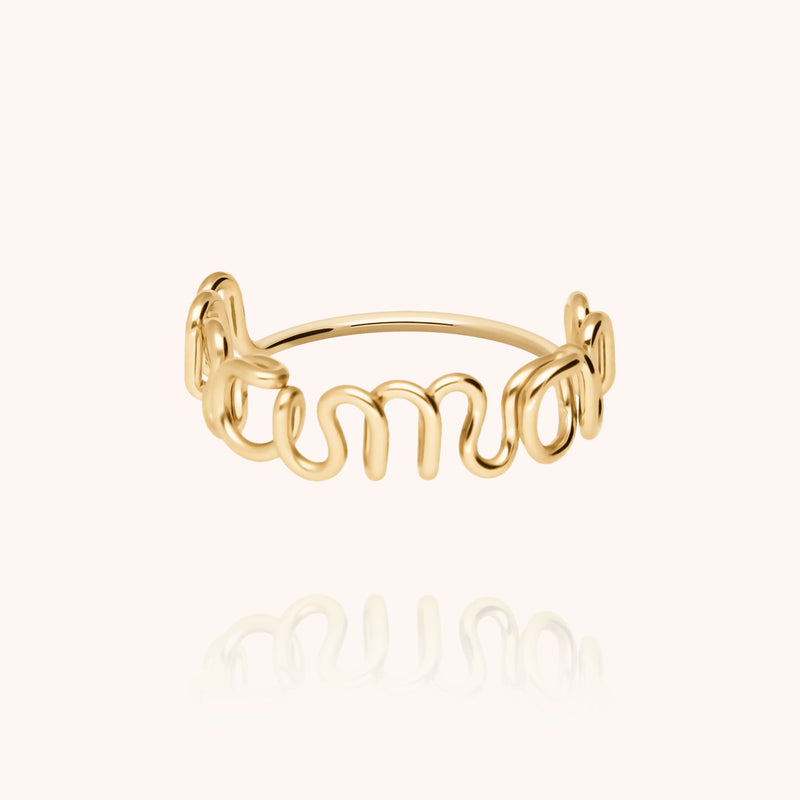 atelier paulin Bague Originale Maman - or jaune laminé atelier paulin Bague Originale Maman - or jaune laminé