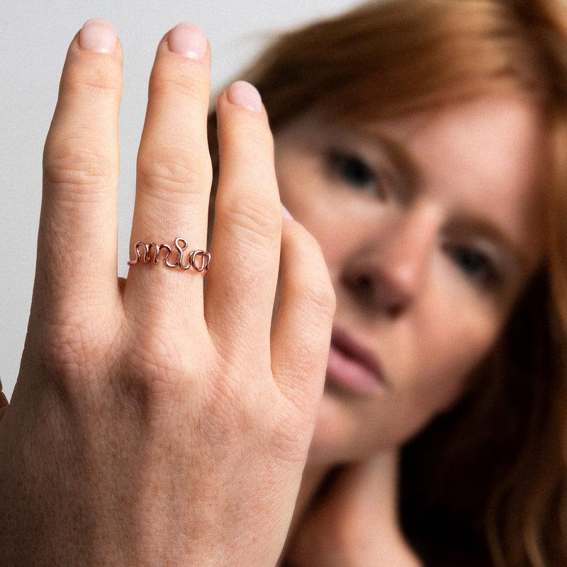 Atelier Paulin Bague Originale Personnalisée - Or Rose Laminé