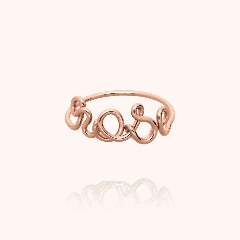 atelier paulin Bague Originale Personnalisée - or rose laminé