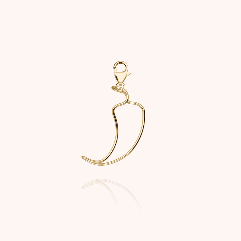 atelier paulin Big Locket Charms Chili Vibes - Pendentif Piment en Or Laminé