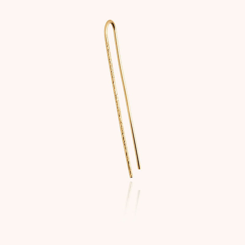 Atelier Paulin Boucle D'Oreille U Daphné Martelée - Or Jaune Laminé