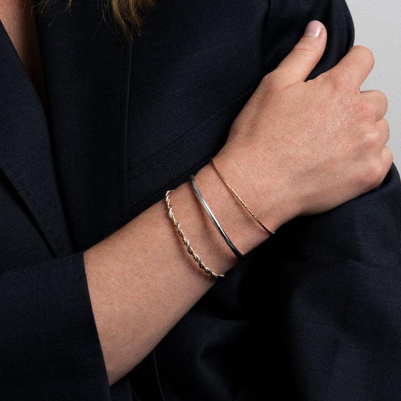 Atelier Paulin Bracelet Bramble Bichrome - Or Jaune Laminé Et Argent