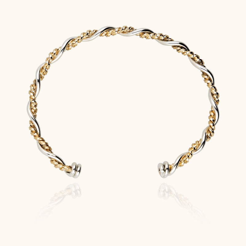 Atelier Paulin Bracelet Bramble Bichrome - Or Jaune Laminé Et Argent