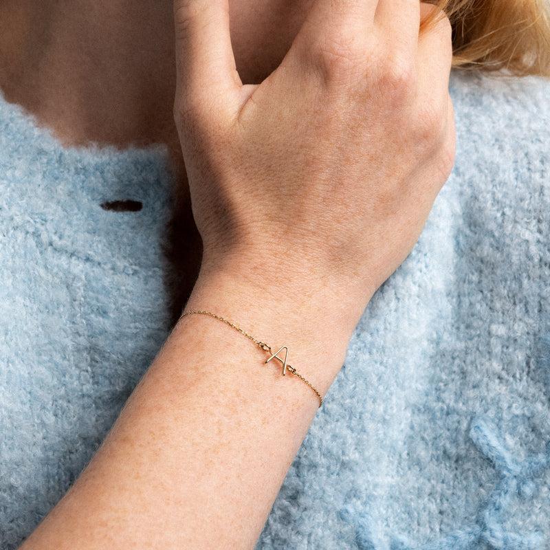 Atelier Paulin Bracelet Chaîne Initiale - Or Jaune 750/1000