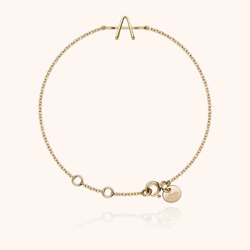 Atelier Paulin Bracelet Chaîne Initiale - Or Jaune 750/1000