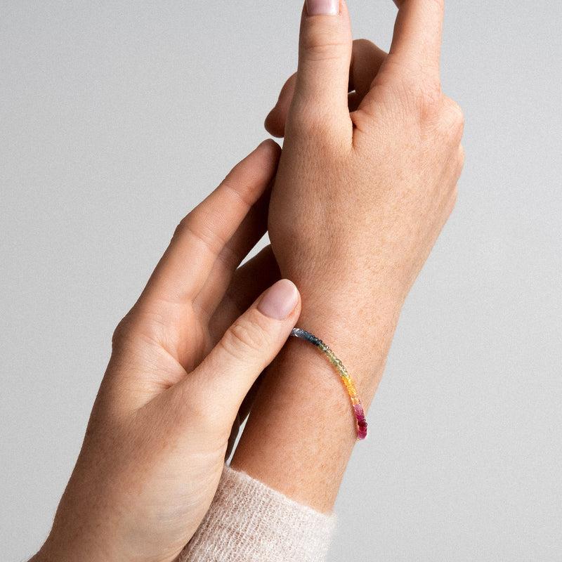 Atelier Paulin Bracelet Chaîne Nonza - Saphir Rainbow