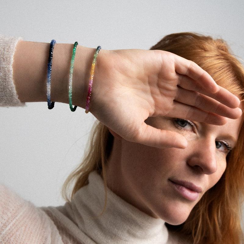 Atelier Paulin Bracelet Chaîne Nonza - Saphir Rainbow