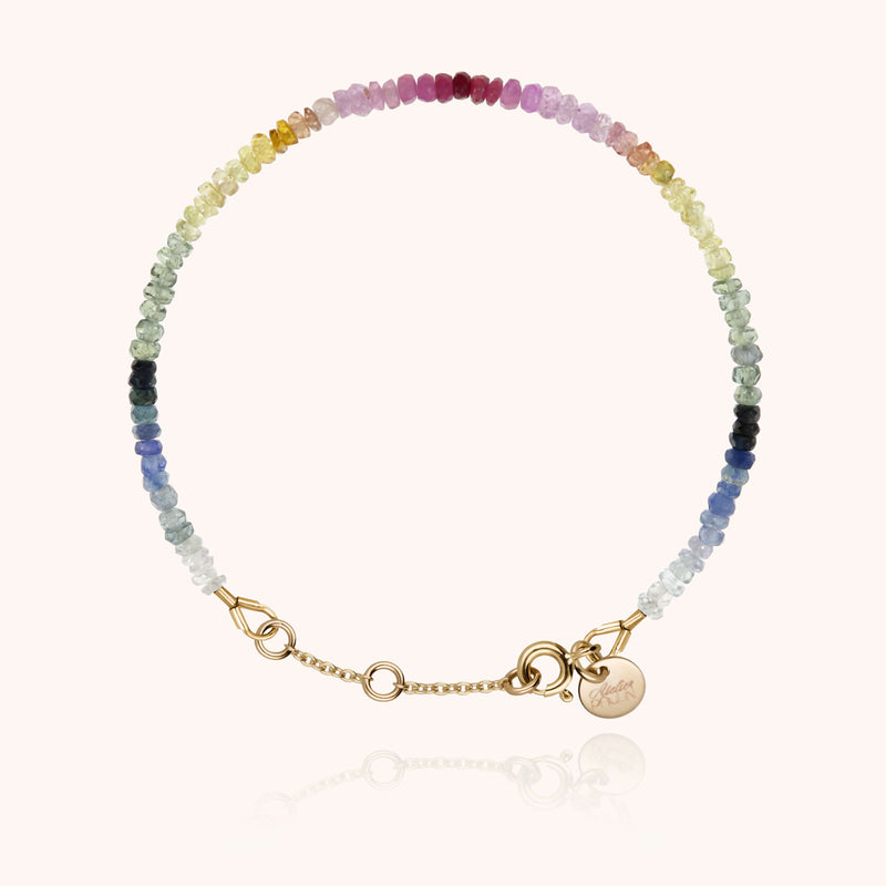 atelier paulin Bracelet Chaîne Nonza - saphir rainbow