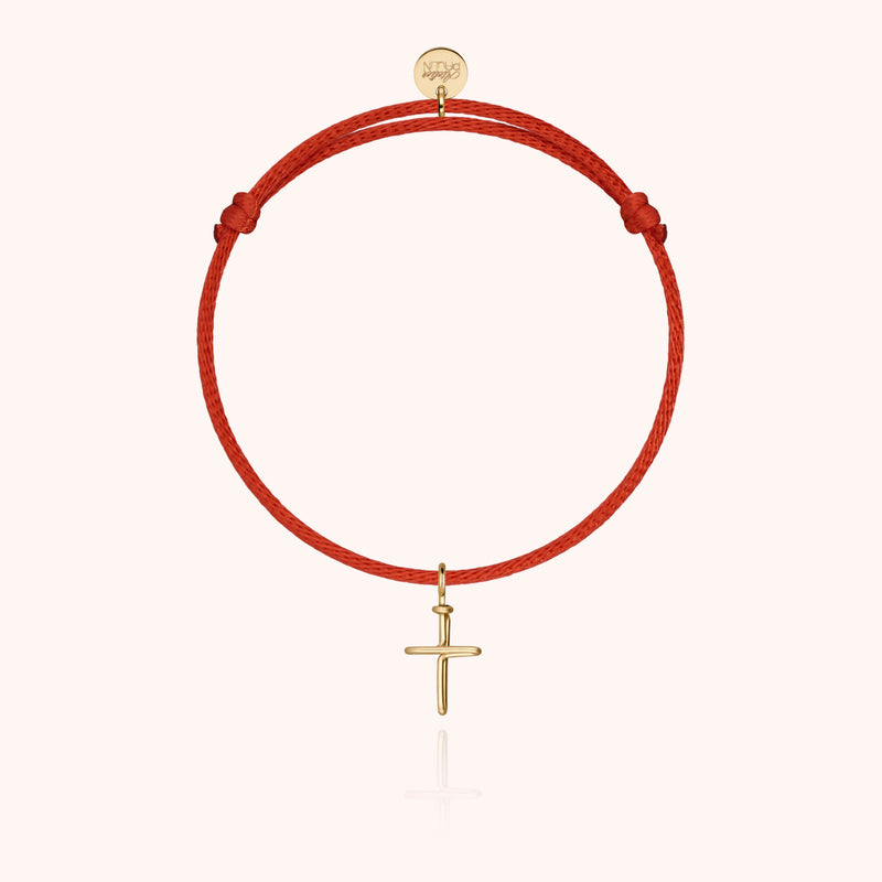 atelier paulin Bracelet Cordon Charms Symbolic - croix