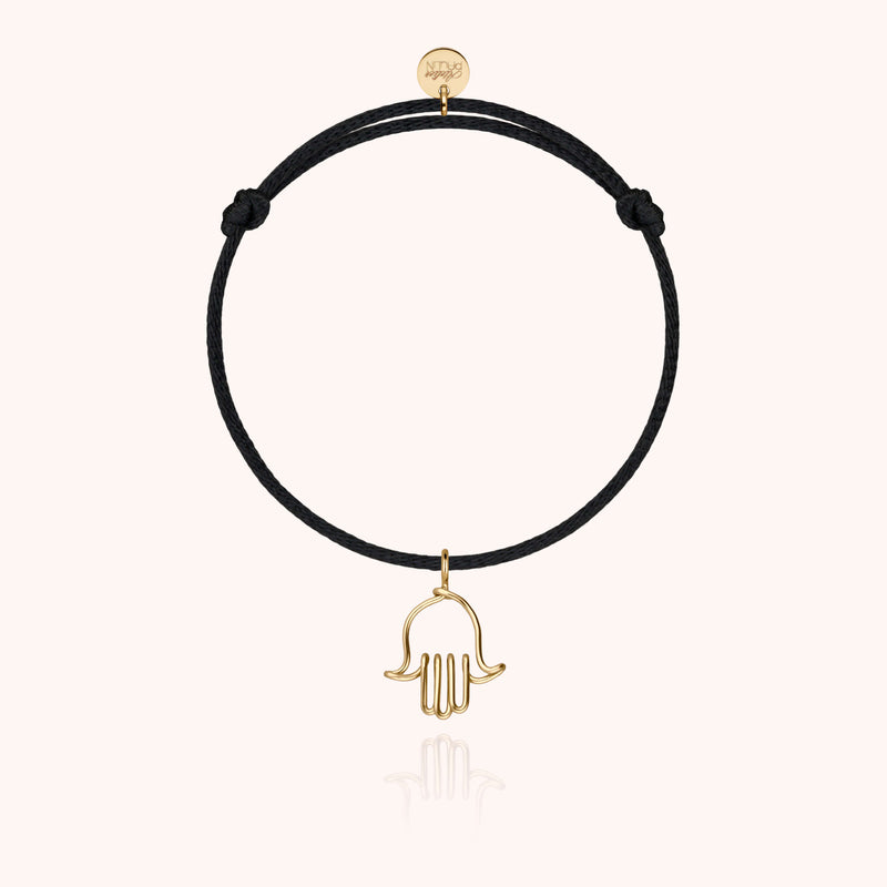 Atelier Paulin Bracelet Cordon Charms Symbolic - Main De Fatma