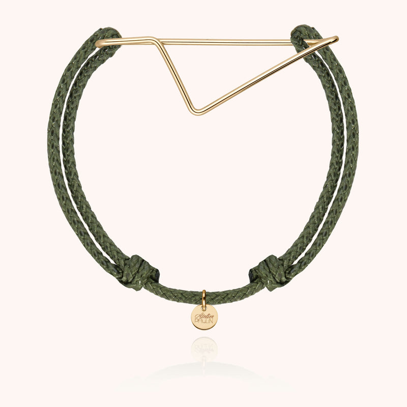 Atelier Paulin Bracelet Cordon Corsica - Pendentif De Forme Corse Sur Cordon Par Atelier Paulin