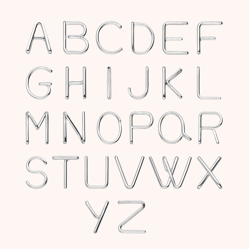 Atelier Paulin Bracelet Cordon Initiale Enfant - Or Blanc 750/1000