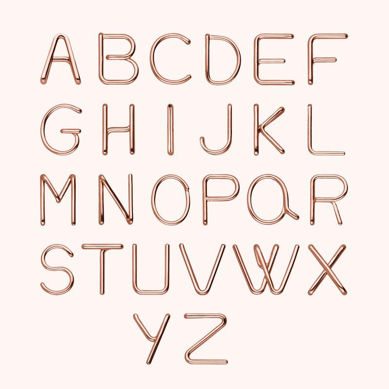 Atelier Paulin Bracelet Cordon Initiale Enfant - Or Rose 750/1000