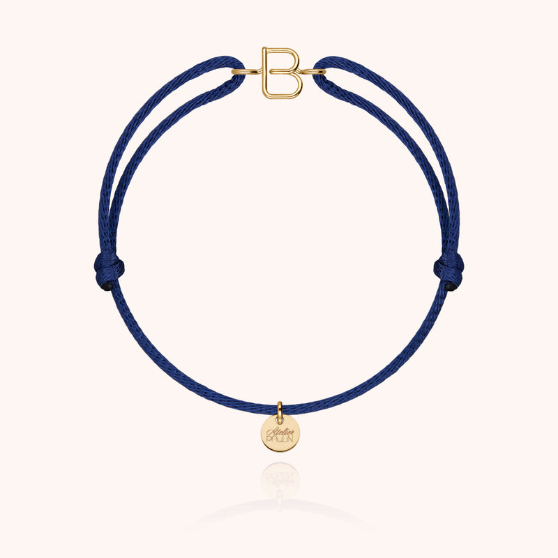 Atelier Paulin Bracelet Cordon Initiale - Or Jaune 750/1000