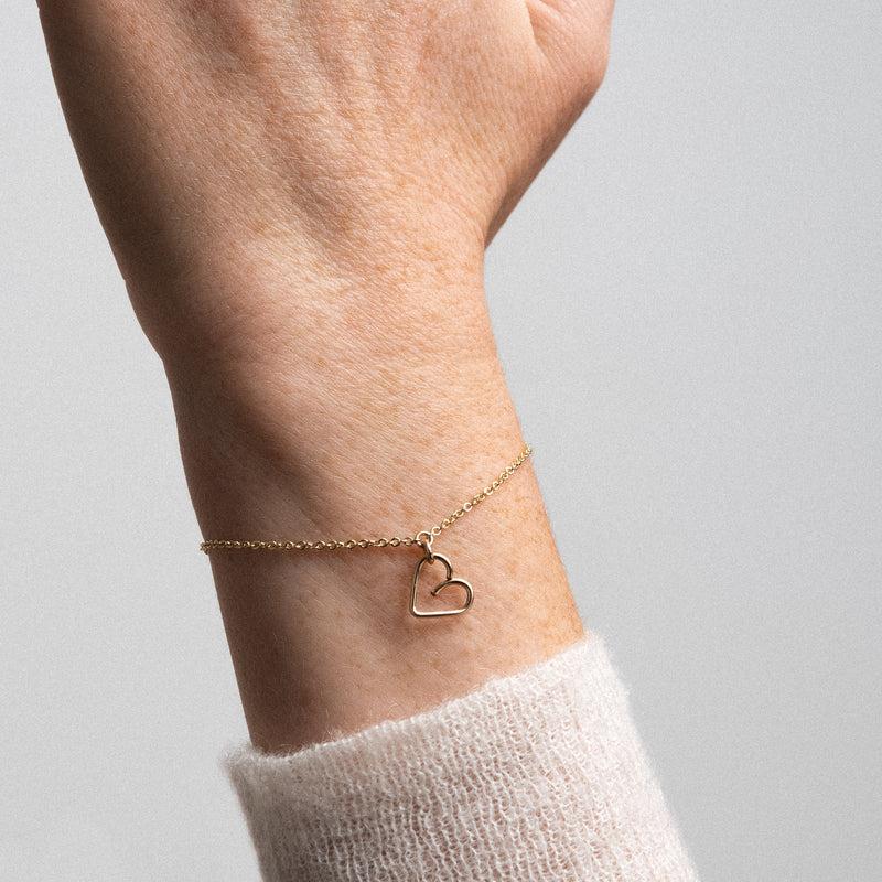 Atelier Paulin Bracelet Lucky One Charms Coeur - Or Jaune Laminé