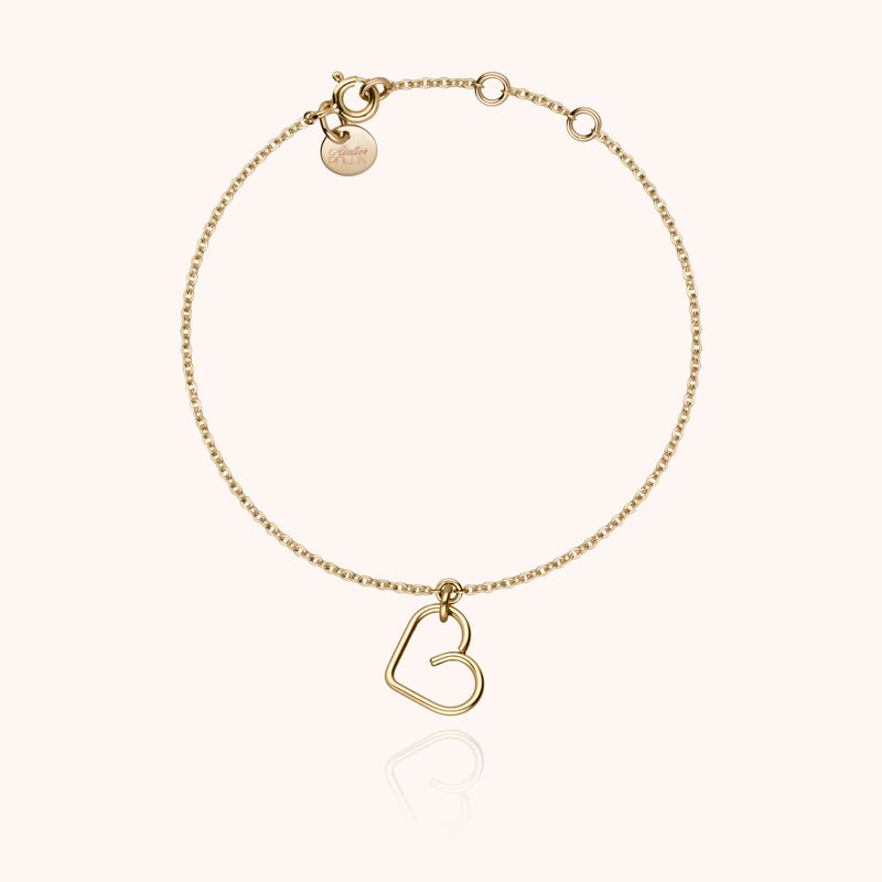Atelier Paulin Bracelet Lucky One Charms Coeur - Or Jaune Laminé