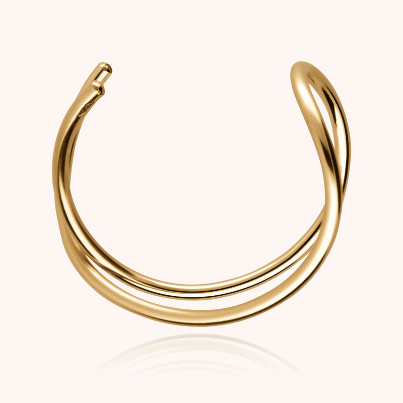 Atelier Paulin Bracelet Manchette Outline Lettre L - Or Jaune Laminé