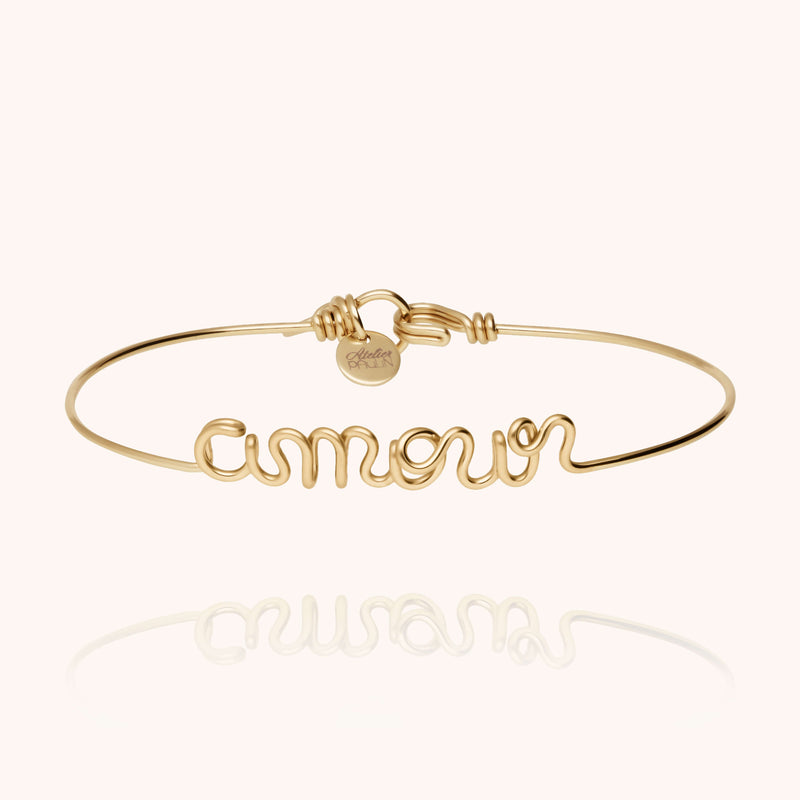 atelier paulin Bracelet Original Amour - or jaune laminé
