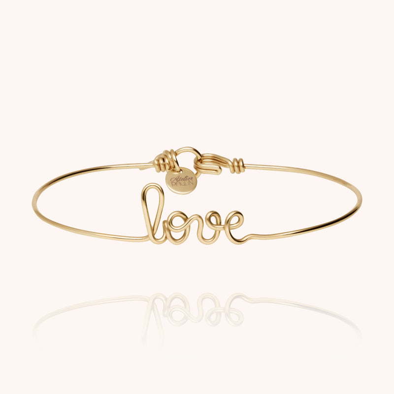 atelier paulin Bracelet Original Love - or jaune laminé