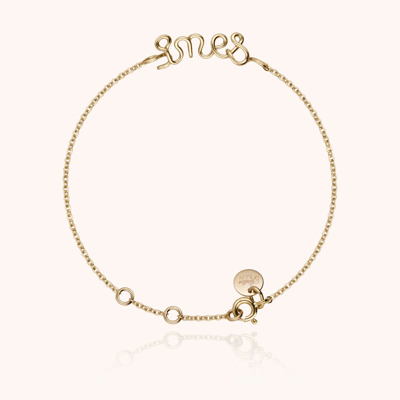 Atelier Paulin Bracelet Richelieu Personnalisé - Or Jaune Laminé