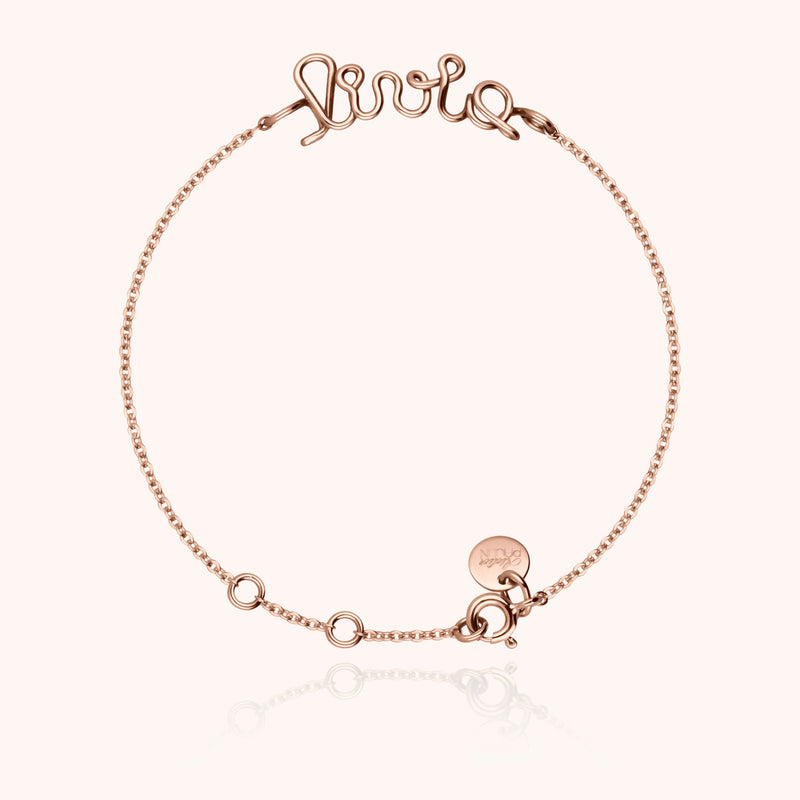 Atelier Paulin Bracelet Richelieu Personnalisé - Or Rose Laminé