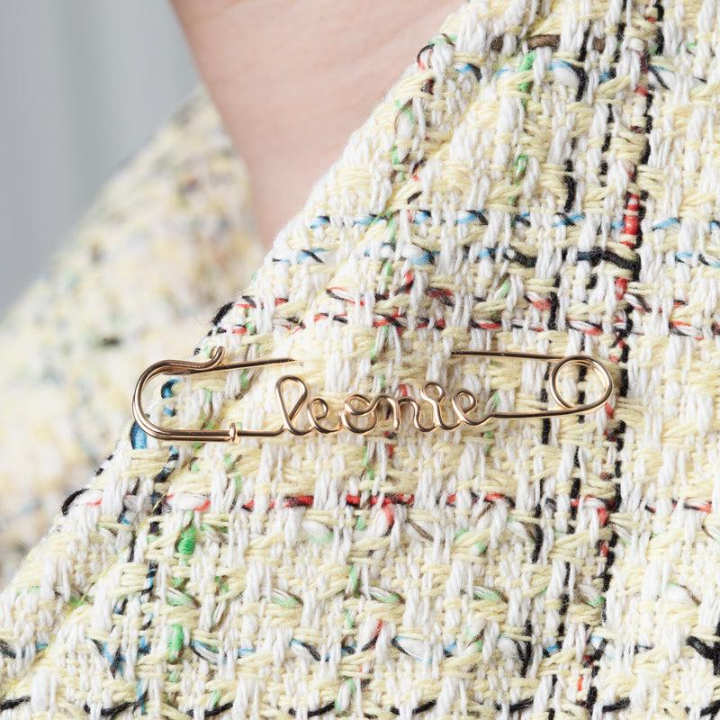 Atelier Paulin Broche Épingle à Nourrice Personnalisée - Or Jaune Laminé
