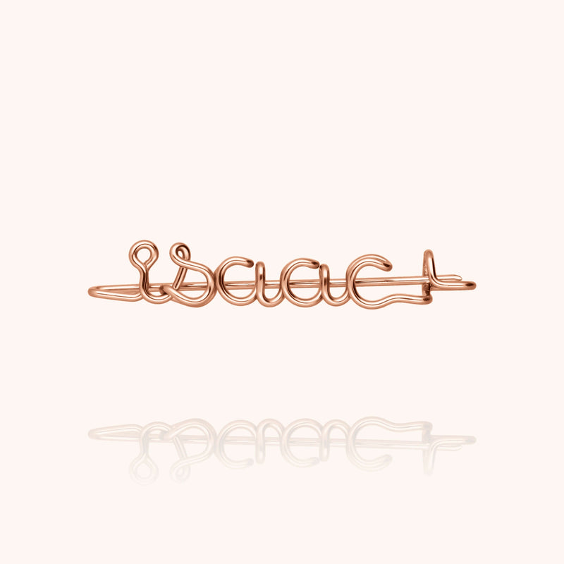 atelier paulin Broche Originale Personnalisée - or rose laminé