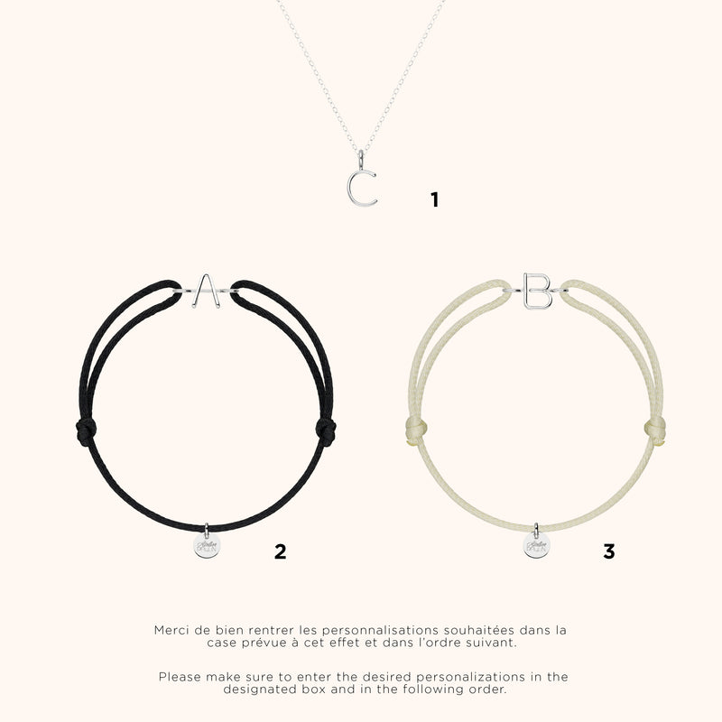 Atelier Paulin Coffret L'Initiale - Or Blanc 750/1000