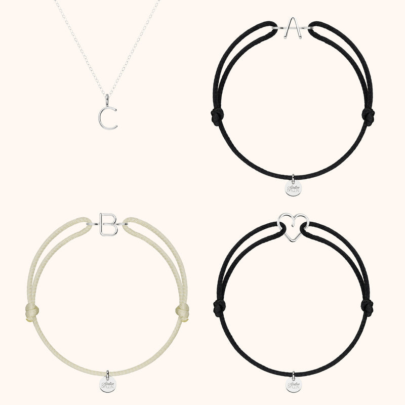 atelier paulin Coffret L'Initiale - or blanc 750/1000