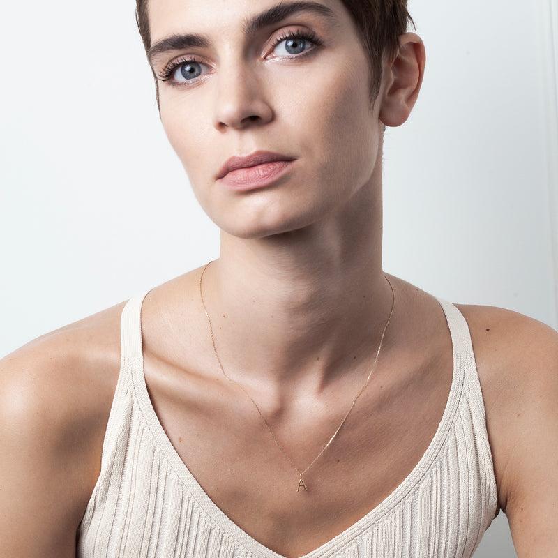 Atelier Paulin Collier Capital Initiale - Or Jaune 750/1000