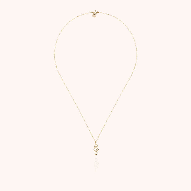 Atelier Paulin Collier Charms Snake - Collier Avec Pendentif Serpent En Or Laminé