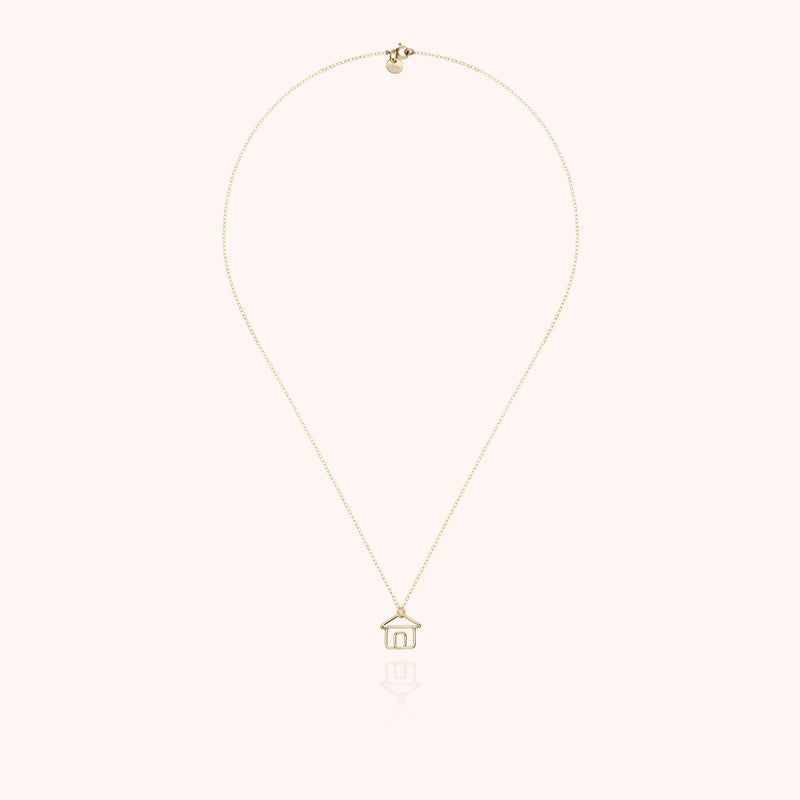Atelier Paulin Collier Charms Tiny House - Collier Pendentif Maison En Or Laminé