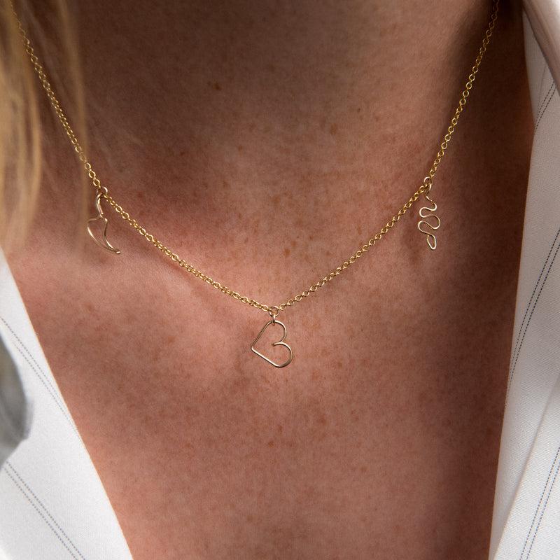 Atelier Paulin Collier Dare To Love Me - Collier Charms Passion En Or Laminé